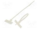 Cable tie; with label; L: 110mm; W: 2.5mm; polyamide; 80N; natural KSS WIRING