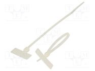 Cable tie; with label; L: 110mm; W: 2.5mm; polyamide; 80N; natural KSS WIRING