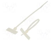 Cable tie; with label; L: 110mm; W: 2.5mm; natural; polyamide; 80N KSS WIRING