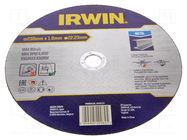 Cutting wheel; Ø: 230mm; Øhole: 22.23mm; metal,steel IRWIN