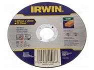 Cutting wheel; Ø: 125mm; Øhole: 22.23mm IRWIN