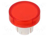 Actuator lens; 22mm; 61; red,transparent; plastic; Ø15.8mm EAO