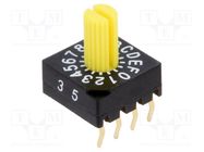 Encoding switch; Pos: 16; PCB,THT; 100mΩ; DC load @R: 0.03A/15VDC 