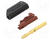 Connector: 4mm banana; plug; 32A; 30VAC; 60VDC; black; gold-plated SCHÜTZINGER