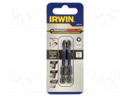 Screwdriver bit; Pozidriv®; PZ2; Kind: impact; 2pcs; IMPACT PRO IRWIN
