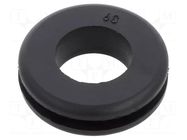 Grommet; Ømount.hole: 19.05mm; Øhole: 12.7mm; rubber KEYSTONE