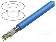 Wire; U/UTP; 4x2x23AWG; 6a; solid; Cu; LSZH; blue; 305m; Øcable: 7.2mm BELDEN