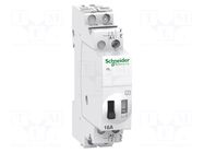 Relay: installation; bistable,impulse; NO; Ucoil: 12VAC,6VDC; 16A SCHNEIDER ELECTRIC