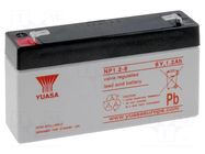 Re-battery: acid-lead; 6V; 1.2Ah; AGM; maintenance-free YUASA