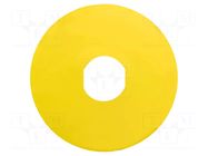 Label; Harmony XB4; Ø22mm; yellow; Dim: Ø90mm SCHNEIDER ELECTRIC