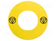 Label; Harmony XB4; Ø22mm; yellow; Dim: Ø60mm SCHNEIDER ELECTRIC