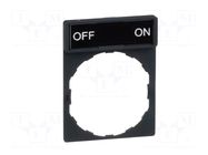 Description label; 22mm; Harmony XB4; black; plastic; Dim: 30x40mm SCHNEIDER ELECTRIC