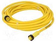 Cable: for sensors/automation; 7/8",both sides; 8m; male; female MOLEX