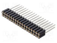 Connector: pin strips; socket; female; PIN: 34; straight; 2.54mm 