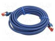 Patch cord; U/UTP; 6; stranded; Cu; PVC; blue; 15m; 24AWG HELUKABEL