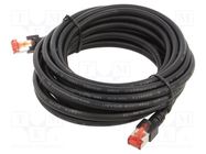 Patch cord; S/FTP; 6; stranded; Cu; LSZH; black; 10m; 27AWG HELUKABEL