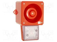 Signaller: lighting-sound; 48VDC; siren,flashing light; LED; IP66 CLIFFORD & SNELL