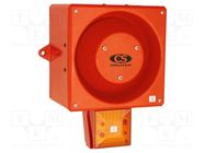 Signaller: lighting-sound; 48VDC; siren,flashing light; LED; IP66 CLIFFORD & SNELL