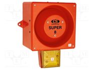 Signaller: lighting-sound; 24VDC; siren,flashing light; LED; IP66 CLIFFORD & SNELL