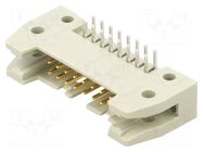 Connector: IDC; socket; male; PIN: 16; angled 90°; THT; 2.54mm; 2x8 HARTING