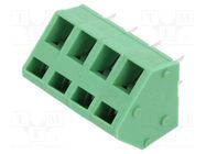 PCB terminal block; angled 45°; 5mm; ways: 4; on PCBs; 0.2÷4mm2 AMPHENOL ANYTEK