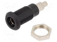 Connector: 4mm banana; socket; 25A; 30VAC; 60VDC; black STÄUBLI