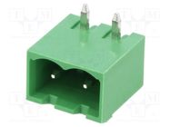 Pluggable terminal block; 5mm; ways: 2; angled 90°; socket; male AMPHENOL ANYTEK