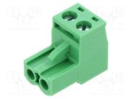 Pluggable terminal block; 5.08mm; ways: 2; straight; plug; female AMPHENOL ANYTEK