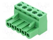 Pluggable terminal block; 5.08mm; ways: 5; straight; plug; female AMPHENOL ANYTEK