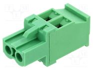 Pluggable terminal block; 5.08mm; angled 90°; plug; female; green AMPHENOL ANYTEK