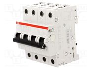 Circuit breaker; 400VAC; Inom: 6A; Poles: 4; for DIN rail mounting ABB