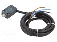 Limit switch; pin plunger Ø8mm; NO + NC; 10A; max.250VAC; cables PIZZATO ELETTRICA