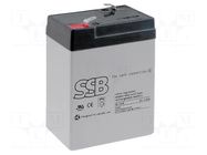 Re-battery: acid-lead; 6V; 5Ah; AGM; maintenance-free; 0.8kg SSB