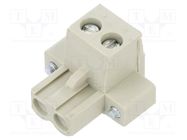 Pluggable terminal block; 5.08mm; ways: 2; straight; plug; female WIELAND