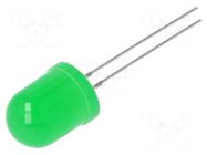 LED; green; 10mm; 1120÷2180mcd; 30°; Front: convex; 2.8÷3.4VDC OPTOSUPPLY