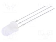 LED; 5mm; red/blue; 1120÷1560mcd,1560÷2180mcd; 30°; Front: convex OPTOSUPPLY