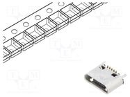 Connector: USB B micro; socket; SMT; PIN: 5; vertical; USB 2.0; 1.8A GCT