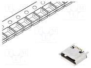 Connector: USB B micro; socket; SMT; PIN: 5; vertical; USB 2.0; 1.8A GCT