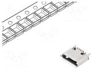 Connector: USB B micro; socket; SMT; PIN: 5; vertical; USB 2.0; 1.8A GCT