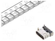 Connector: USB C; socket; hybrid SMT/THT; PIN: 24; horizontal; 5A GCT