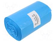Trash bags; polyetylene LD; blue; 35l; 50pcs. PLAST