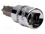Socket; socket spanner,Torx®; Bit: Torx®; Size: TX09; 1/4"; 37.5mm IRIMO