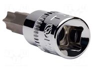 Socket; socket spanner,Torx®; Bit: Torx®; Size: TX09; 1/4"; 37.5mm IRIMO