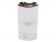 Socket; 6-angles,socket spanner; HEX 16mm; 1/2" IRIMO