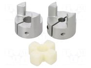 Coupling; Ø: 20mm; Ø1: 5mm; Ø2: 8mm; aluminium ELESA+GANTER