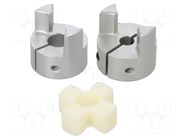 Coupling; Ø: 20mm; Ø1: 5mm; Ø2: 8mm; aluminium ELESA+GANTER