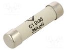 Fuse: fuse; gG; 25A; 400VAC; cylindrical,industrial; 9x36mm HAGER