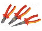Kit: pliers; insulated; Kit: fpliers for gripping,side cutters C.K
