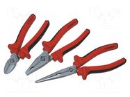 Kit: pliers; Kit: fpliers for gripping,side cutters; 3pcs. C.K