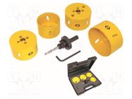 Hole saw set; 65mm,70mm,76mm,83mm; 4pcs. C.K